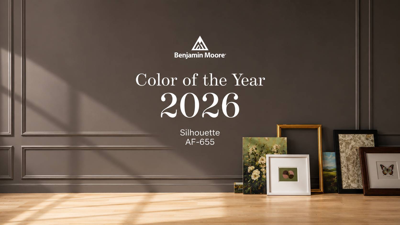 Culoarea anului 2026 Benjamin Moore Silhouette AF-655