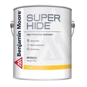 Vopsea lavabilă albă Benjamin Moore Super Hide Zero Flat 355