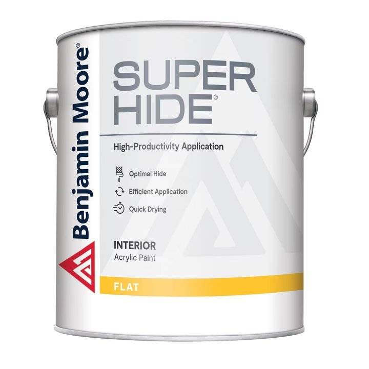 Vopsea lavabilă albă Benjamin Moore Super Hide Zero Flat 355